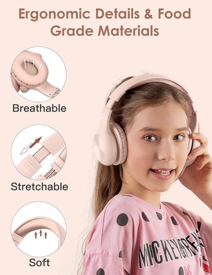 Kopfhörer Kinder, Kinder Kopfhörer mit Kabel, 85/94dB Lautstärkegrenze, HD-Stereoton, Sharing-Funkti