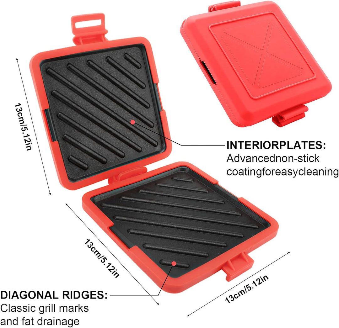 DASIAUTOEM Sandwichmaker, Quadratische Platten, RockStone Steinbeschichtung Antihaft, Für Sandwiches