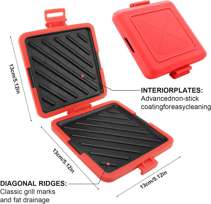 DASIAUTOEM Sandwichmaker, Quadratische Platten, RockStone Steinbeschichtung Antihaft, Für Sandwiches