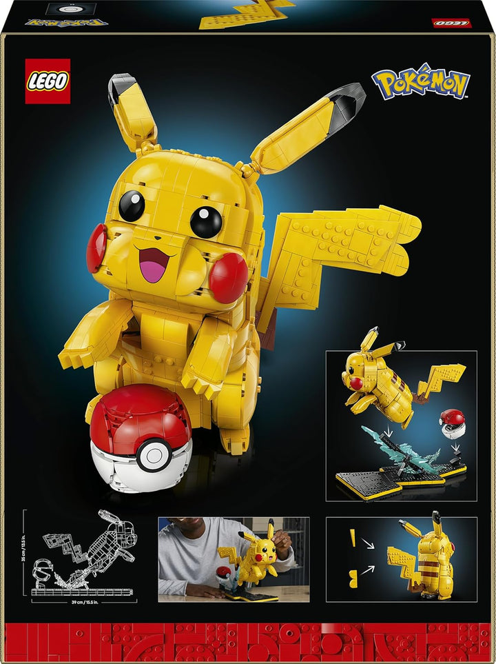 LEGO Pokémon Pikachu und Pokéball - Bauset für Erwachsene - Modellbau mit beweglicher Anime Figur un