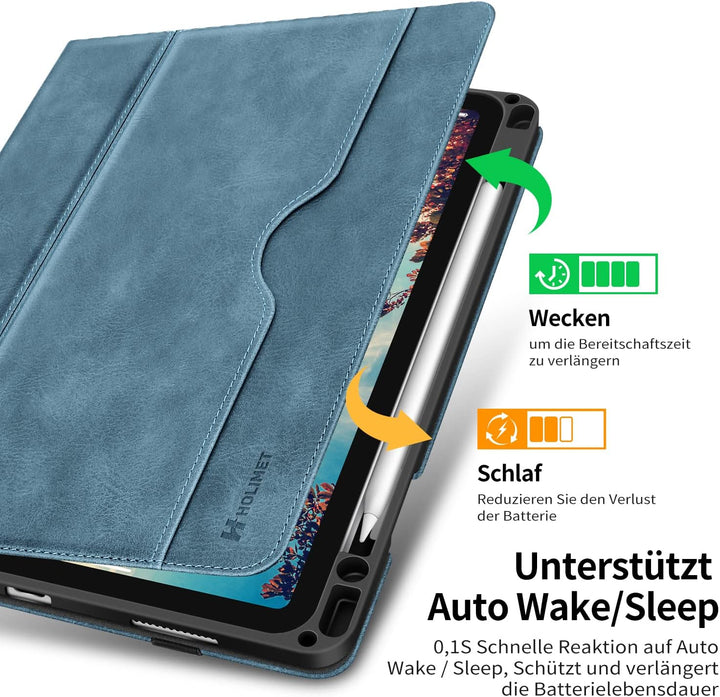 HOLIMET Hülle für iPad Air 5. Generation 2022/iPad Air 4. Generation 2020 10,9 Zoll mit Stifthalter,