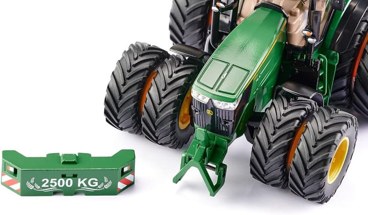 siku 6736, John Deere 7290R Traktor, Inkl. Fernsteuermodul, Grün, Metall/Kunststoff, 1:32, Ferngeste