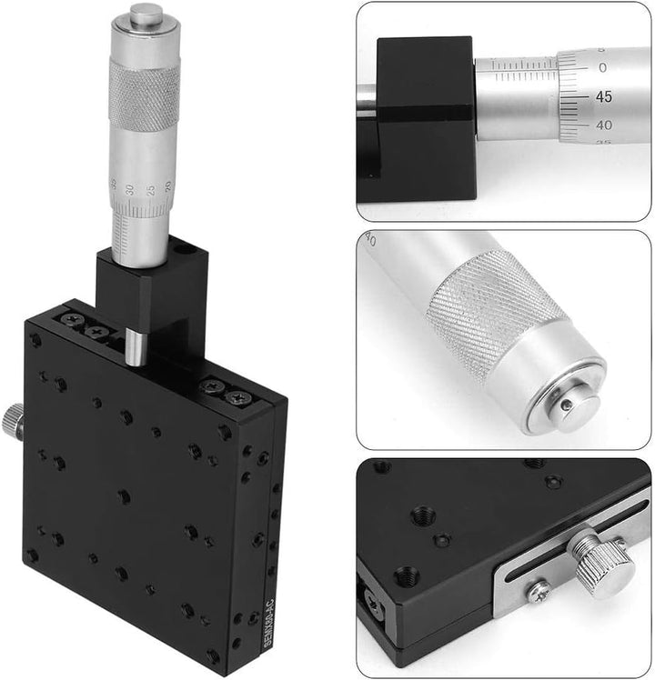 Keenso SEMX80-AC Mikrometer Manuelle Präzision Lineartisch Verschiebung Trimmen Lagerschiebetisch X-