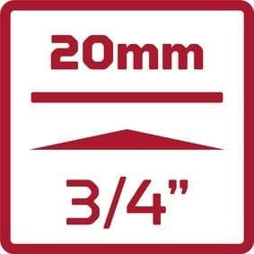 GEDORE red Steckschlüsseleinsatz, Nuss, 3/4'' 20 mm Antrieb, 6-kant, 46 mm Weite, Werkzeug, R7100461