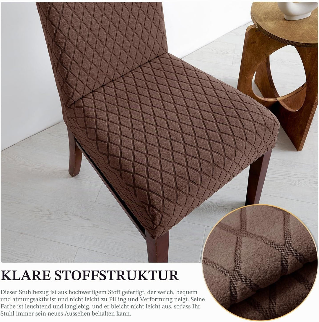 LANSHENG Stuhlhussen 6er Set, Universal Stretch stuhlbezug Stuhlüberzug Esszimmerstühle Bezug, Elast