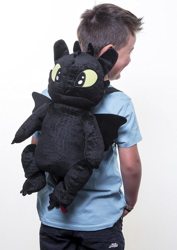 Joy ToyUnbekannt 76063 Drachenzähmen Dragons-Thootless Plüschrucksack, schwarz