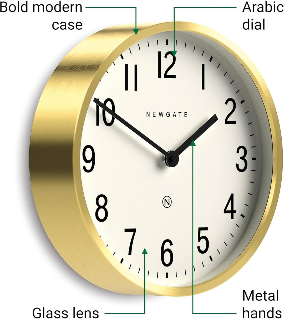 NEWGATE® Master Edwards Wanduhr – Küchenuhr – Wohnzimmeruhr – Bürouhr Uhr – Runduhr – Retro-Uhr – De