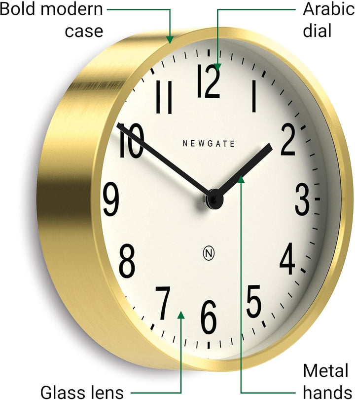 NEWGATE® Master Edwards Wanduhr – Küchenuhr – Wohnzimmeruhr – Bürouhr Uhr – Runduhr – Retro-Uhr – De