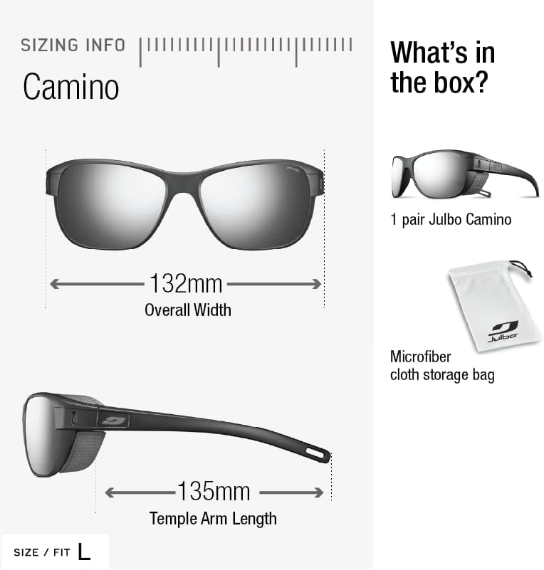 Julbo Unisex Camino Sonnenbrille Einheitsgrösse Schwarz / Orange, Einheitsgrösse Schwarz / Orange