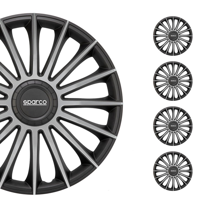 Sparco wheel covers Torino 15-inch black/silver TREVISO 15 zoll SCHWARZ/SILBER, TREVISO 15 zoll SCHW