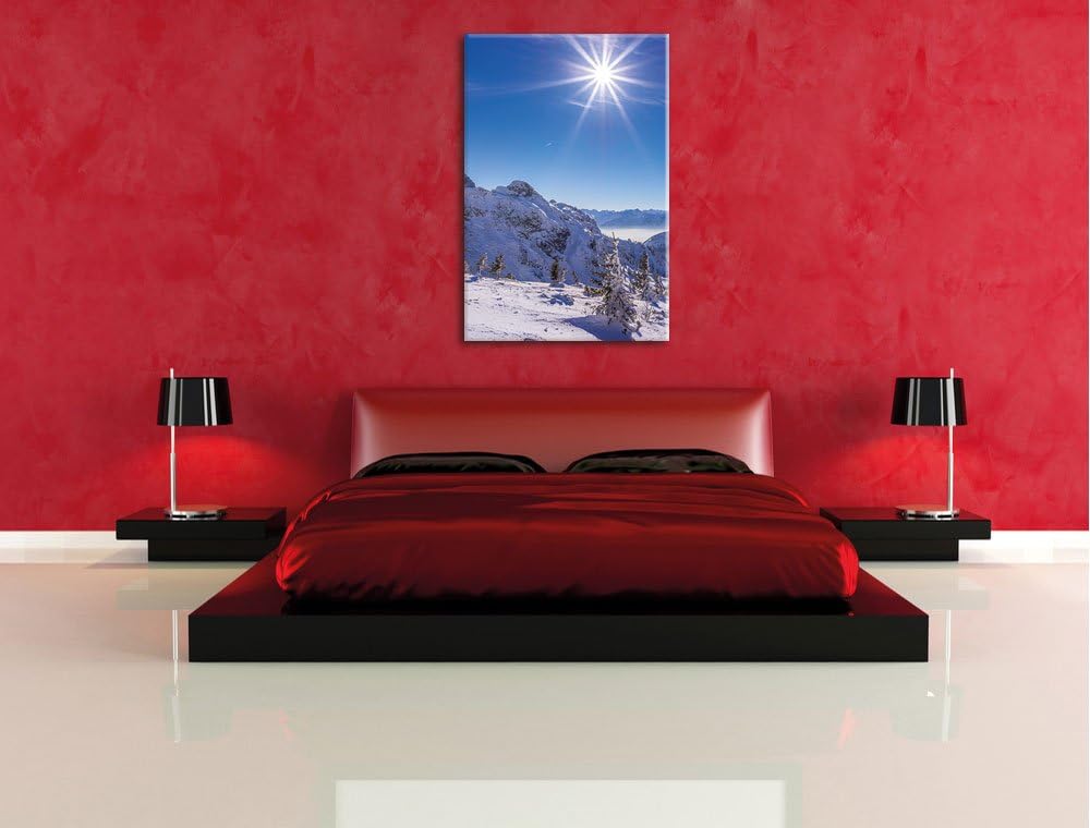 Pixxprint Tannheimer Tal, Format: 100x70 auf Leinwand, XXL riesige Bilder fertig gerahmt mit Keilrah