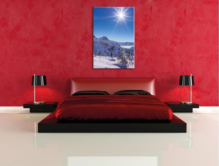 Pixxprint Tannheimer Tal, Format: 100x70 auf Leinwand, XXL riesige Bilder fertig gerahmt mit Keilrah