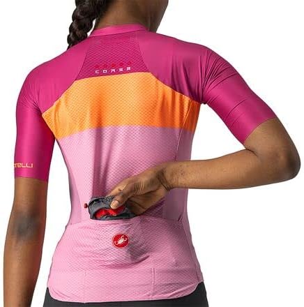 Castelli Damen Aero Pro W Jersey Sweatshirt L Pink/Korallenblitz-magenta, L Pink/Korallenblitz-magen