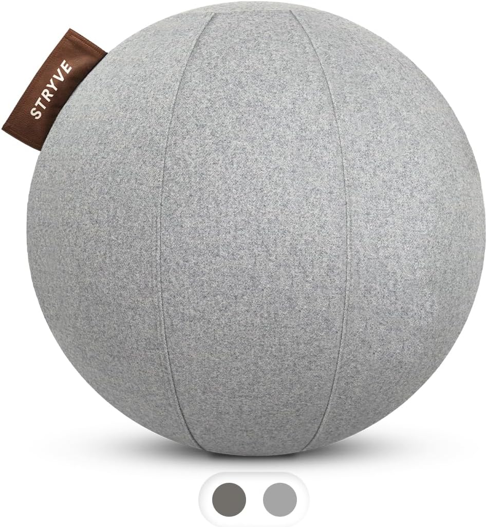 Stryve Unisex – Erwachsene Active Ball Gymnastikball 70 cm Light Grey, 70 cm Light Grey