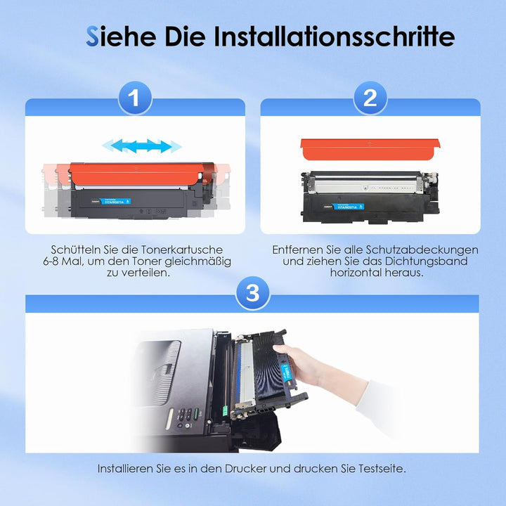 NOGIVY 117A Toner mit Chip Kompatibel für HP 117A Toner Set für Toner HP Color Laser MFP 179fwg 178n