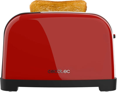 Cecotec Vertikaler Toaster Toastin' time 1700 Double Red, 1700W, Doppelter kurzer und breiter Schlit