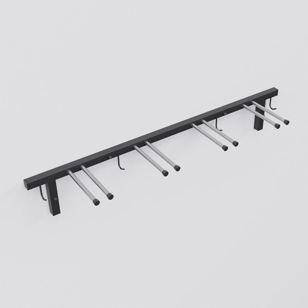 QLS Handels Skihalterung S3 Wand Skihalter für 4 Paare 83 cm Nordic Walking Trekking Stöcke Skiträge
