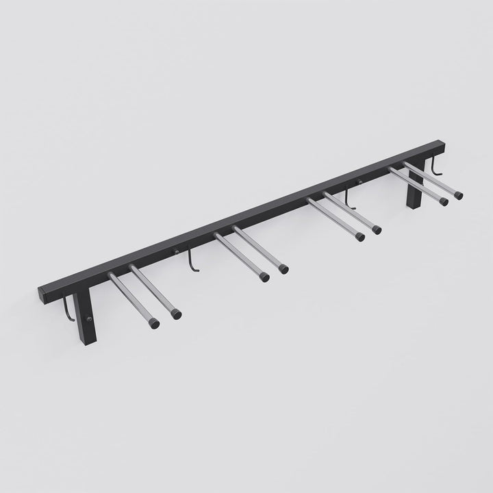 QLS Handels Skihalterung S3 Wand Skihalter für 4 Paare 83 cm Nordic Walking Trekking Stöcke Skiträge