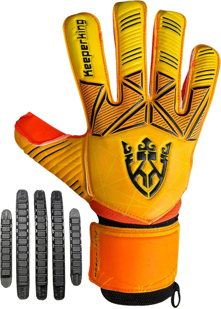 Keeperking Torwarthandschuhe Erwachsene Kinder Jugend mit und ohne Fingerschutz Fussballhandschuhe a