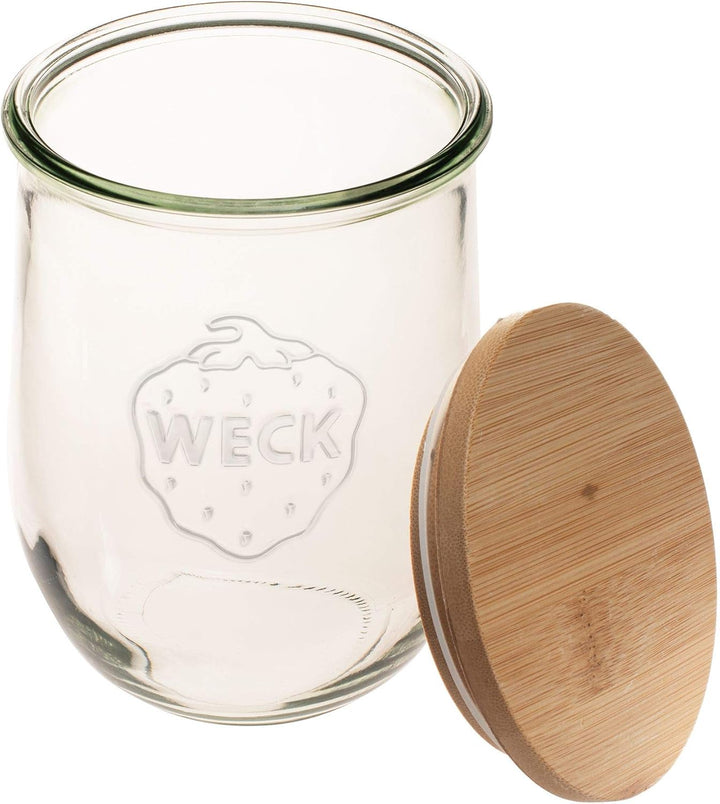 Weck Jars - Tulpengläser 1 Liter Sauerteig-Startergläser Grosse Gläser für Sauerteig Tulpenglas mit