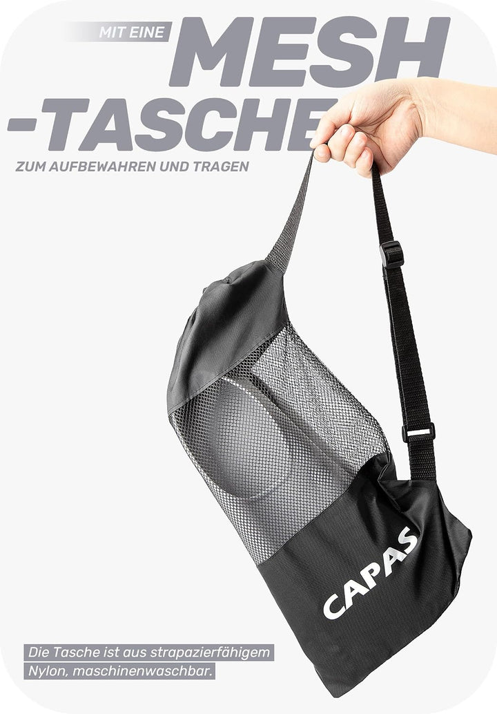 CAPAS Kurze Trainingsflossen für Schwimmen | Komfortable Silikon Schwimmflossen | Kurzflossen | Tauc