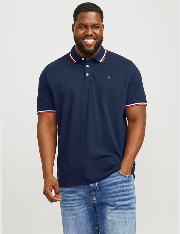 Jack &amp; Jones Herren Jjepaulos Polo Ss Noos Polohemd (1er Pack) XS Navy Blazer, XS Navy Blazer