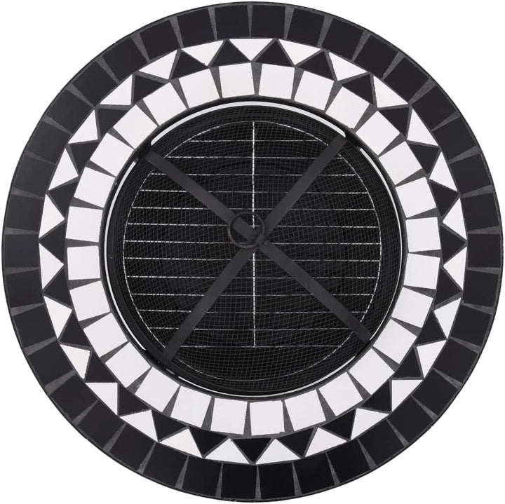 vidaXL Feuerschale Mosaik Feuerstelle Grill Gartenfeuer Feuerkorb Terrassenofen Grillfeuer Garten Te