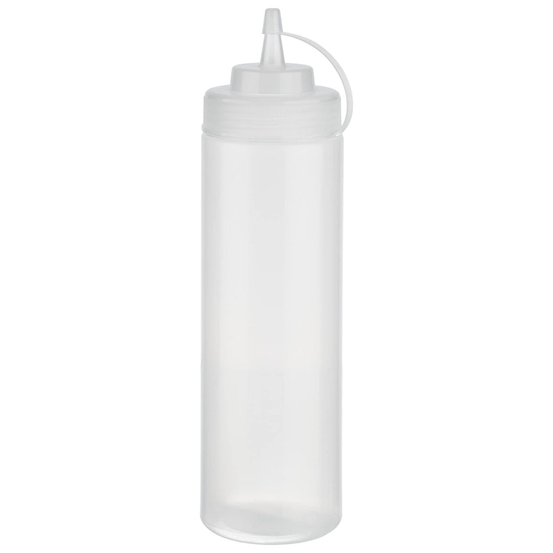 APS Quetschflasche, 6er Set Ø 7 cm, H: 26,5 cm, 760 ml Polyethylen, transparent mit Schraubdeckel mi