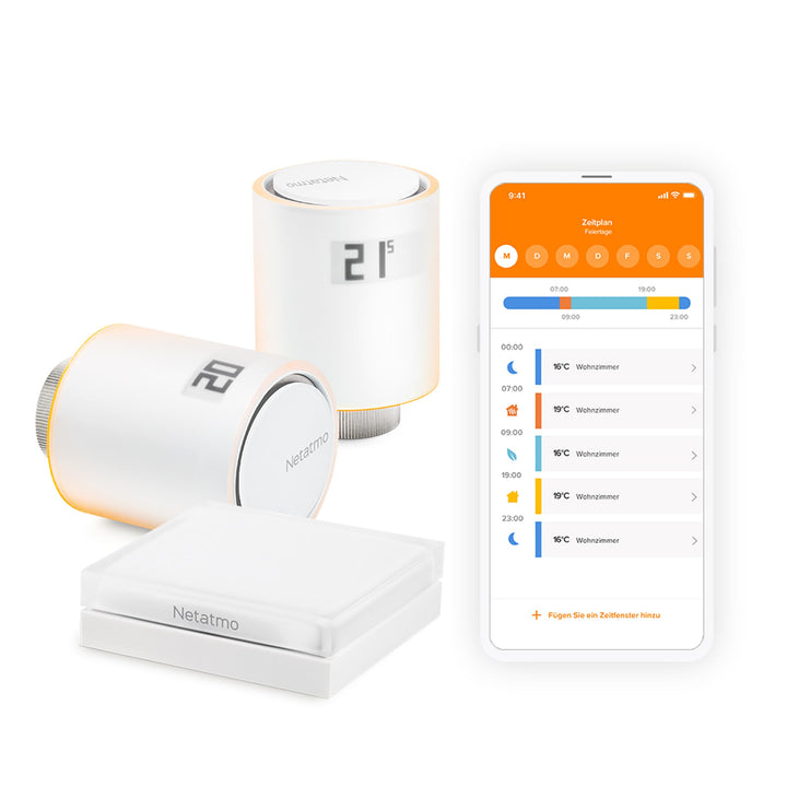 Netatmo Smarte Wlan Heizkörperthermostate Starterpaket Zur Steuerung von Heizkörpern (ohne eigene He
