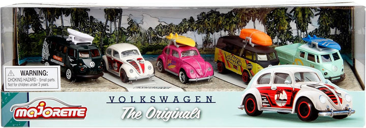 Majorette – Volkswagen The Originals (5er-Set) - 5 VW-Modellautos, als Geschenk-Set für Sammler und