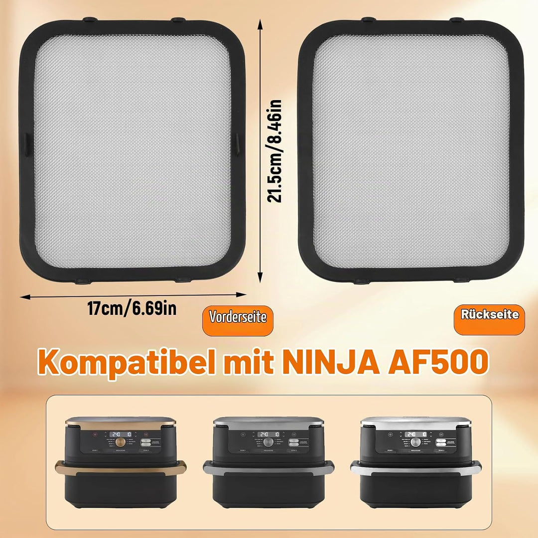 2 Stück Magnetischer Spritzschutz, Kompatibel mit Ninja AF500, Feinmaschige Edelstahl Spritzschutz,