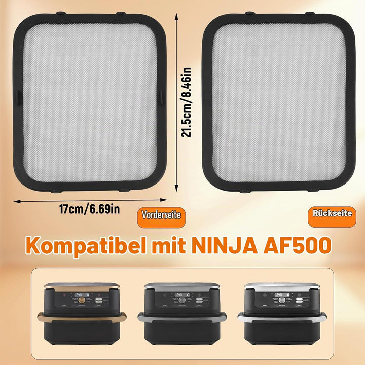 2 Stück Magnetischer Spritzschutz, Kompatibel mit Ninja AF500, Feinmaschige Edelstahl Spritzschutz,