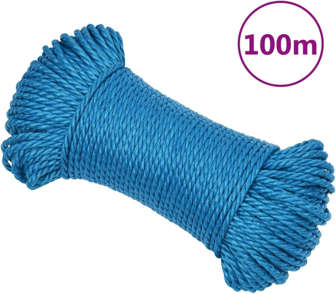 Tidyard Arbeitsseil, Polypropylenseil, Bootsseil, Festmacher, Faserseile, Flechtleine, Seile, Blau 8
