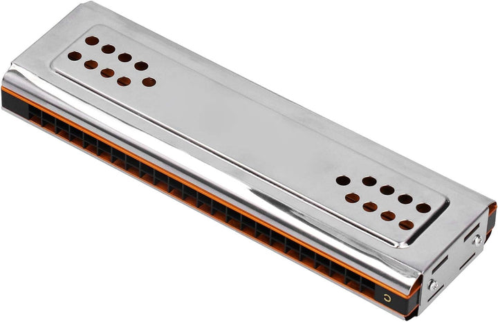 24 Löcher C & G Key Doppelseitige Mundharmonika, Tremolo Mundharmonika mit Box Musikinstrument für A