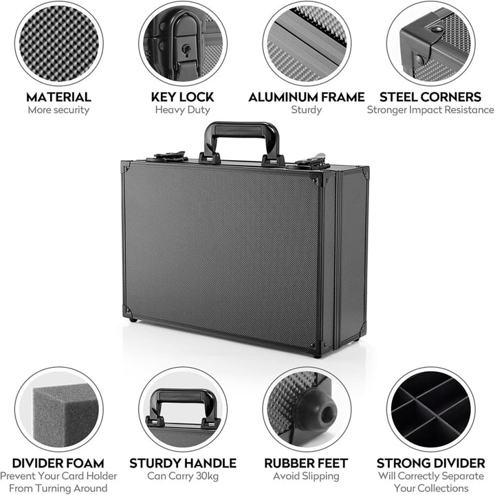 JoyHood Top Loader Aufbewahrungsbox für 600+ 3" x 4" 35PT Top Loaders, Top Loader Box kompatibel mit