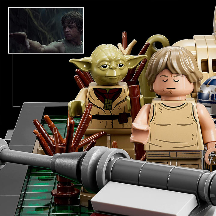 LEGO 75330 Star Wars Dagobah Jedi Training Diorama Set für Erwachsene, mit Yoda, R2-D2 und Luke Skyw