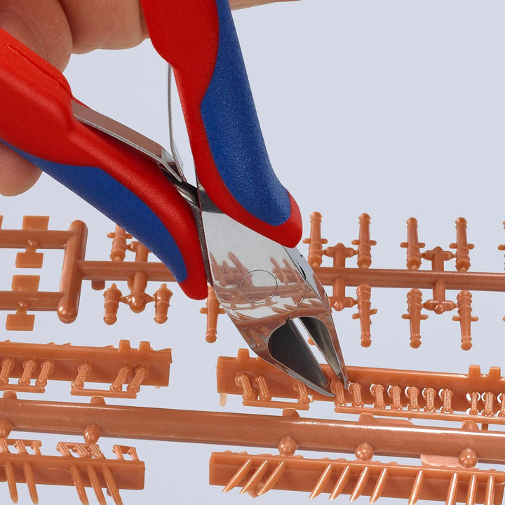 Knipex Elektronik-Seitenschneider mit Mehrkomponenten-Hüllen 130 mm 77 42 130 spitzer Kopf, ohne Fac