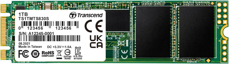 Transcend 1TB SATA III 6GB/S MTS830S 80 mm m.2 SSD 830S SSD TS1TMTS830S 1TB 80 mm, 1TB 80 mm