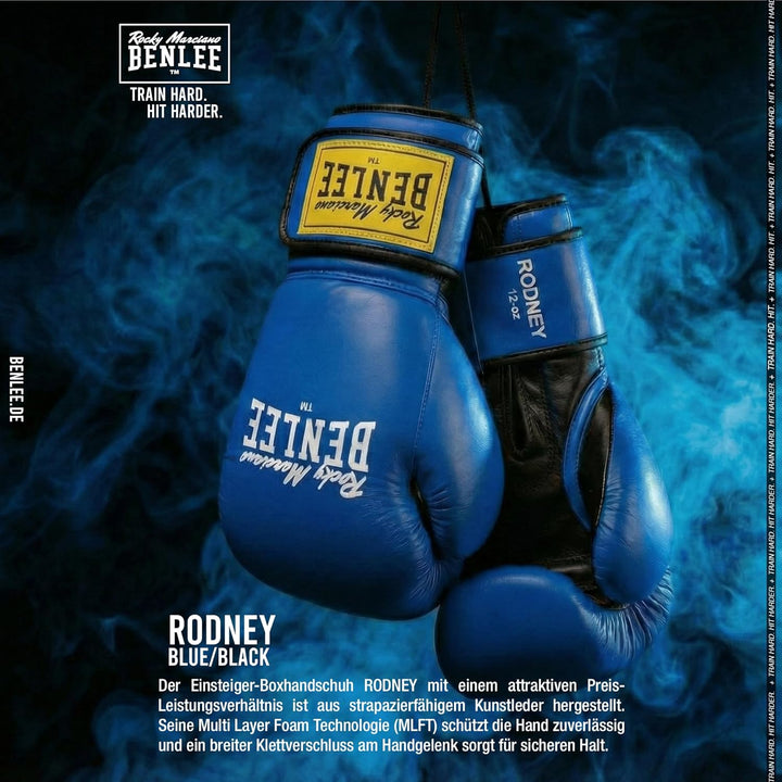 BenLee Kunstleder Boxhandschuh Rodney 14 oz Blue/Black, 14 oz Blue/Black