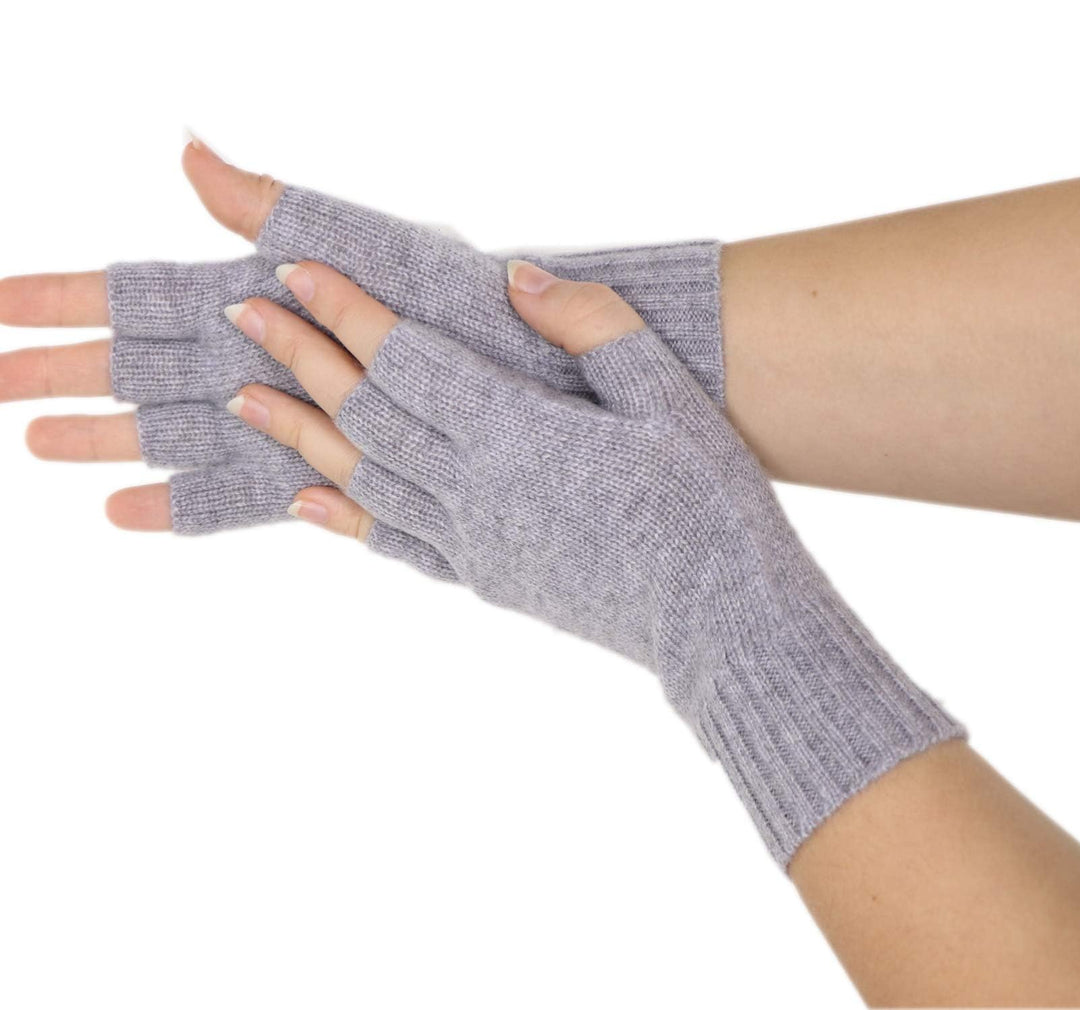 Prettystern Damen Herren Kaschmir-Wolle Halbfinger kurzfinger-handschuhe Handschuhe Handstulpen für