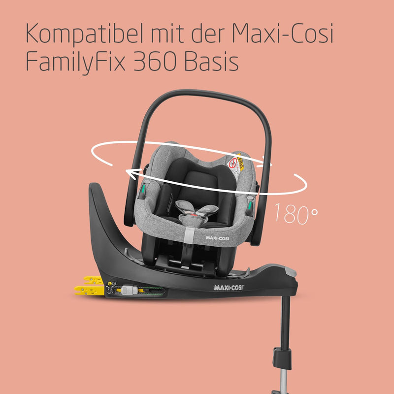 Maxi-Cosi Zelia S Trio Kinderwagen 3in1 Set, FamilyFix 360 drehbare Basisstation Bundle - Kinderwage