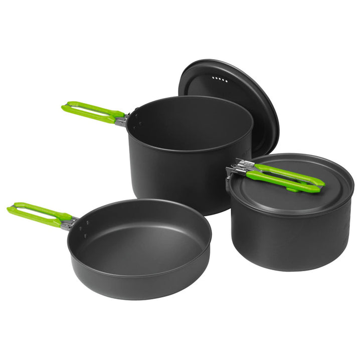 Camping-Kochgeschirr Elite 5-TLG. Alu-Topfset - Ideal für Camping und Freizeit Kochtöpfe Kochausrüst