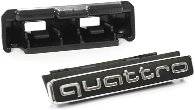 Audi 4G0853736F2ZZ Schriftzug Quattro (mit Clip) Kühlergrill Emblem Chrom, nur A6 (C7 4G) Facelift M