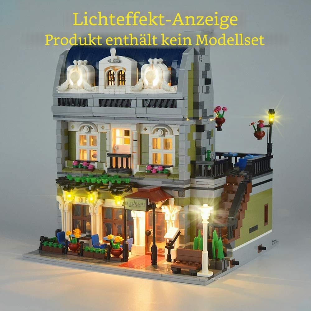 GEAMENT LED-Licht-Set für Creator Expert Pariser Restaurant (Parisian Restaurant) – Kompatibel mit L