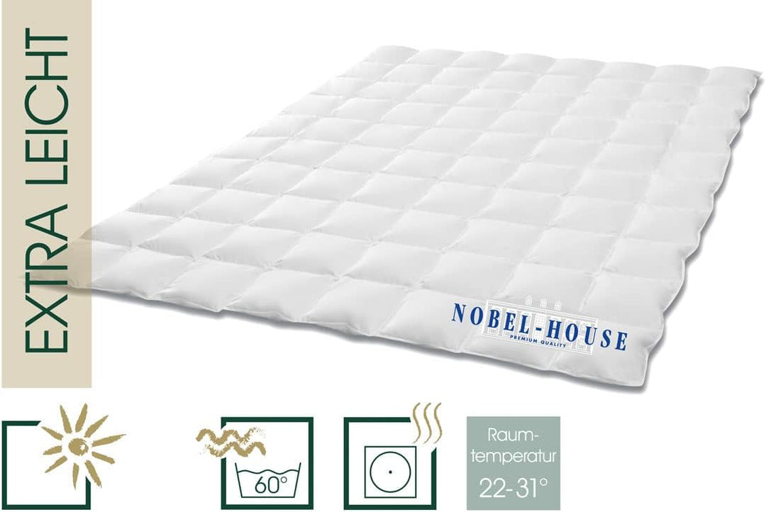 Hanskruchen Nobel House Luxus Daunendecke, Sommer, 90% Daunen / 10% Federchen, 240 x 220 cm, 240 x 2