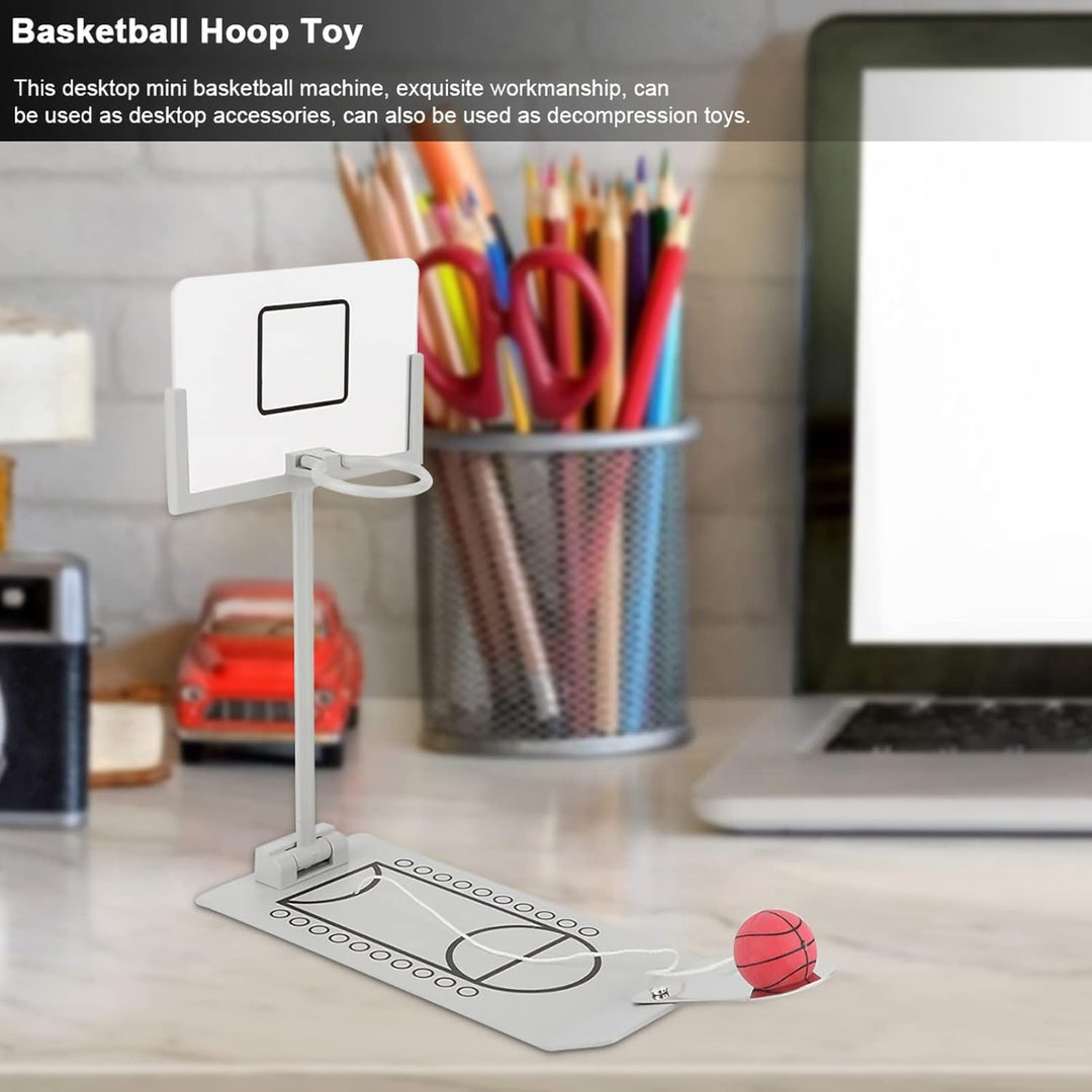 Mini Tisch Basketball, Tischbasketball aus Metall Schreibtisch Spielzeug Zusammenklappbarer Tischkor