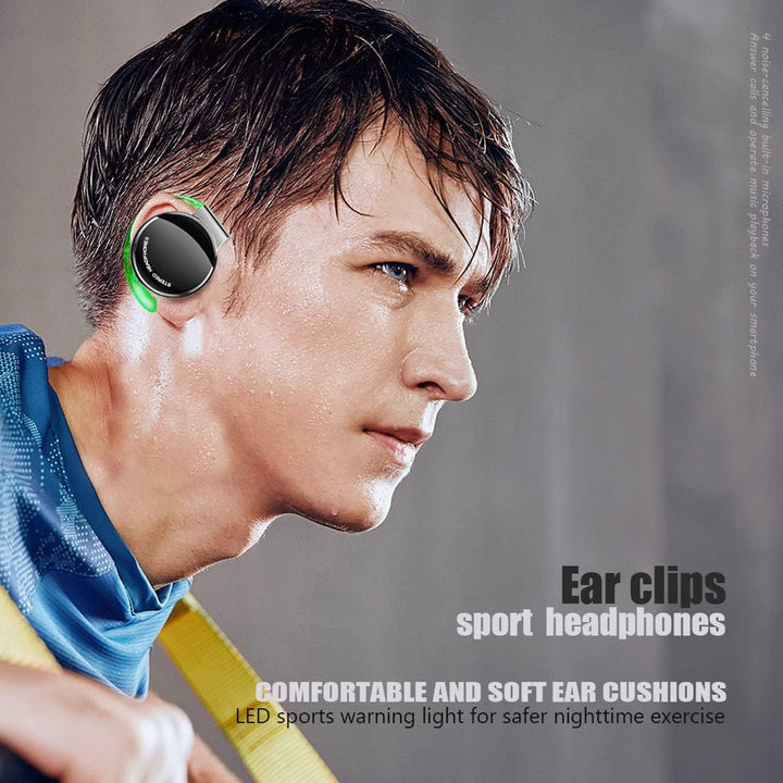 On Ear Kopfhörer Bluetooth V5.3, Open Ear Kopfhörer Kabellos Buetooth, Clip On Kopfhörer Sport Heads