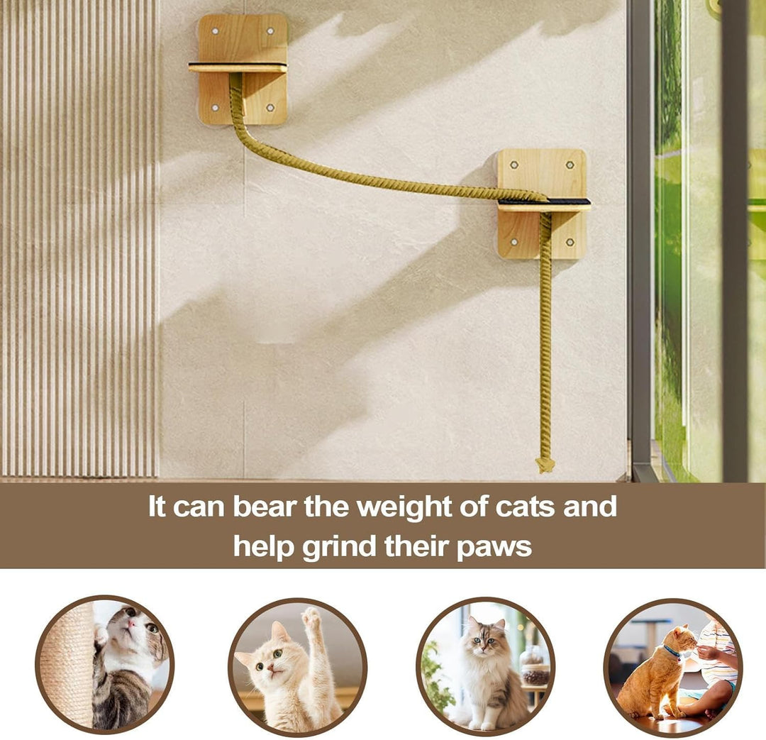 Wandregale Für Katzen-Platzsparendes Wandregal für Katzen mit Halterung,Kletterwand mit Liegeplatz,