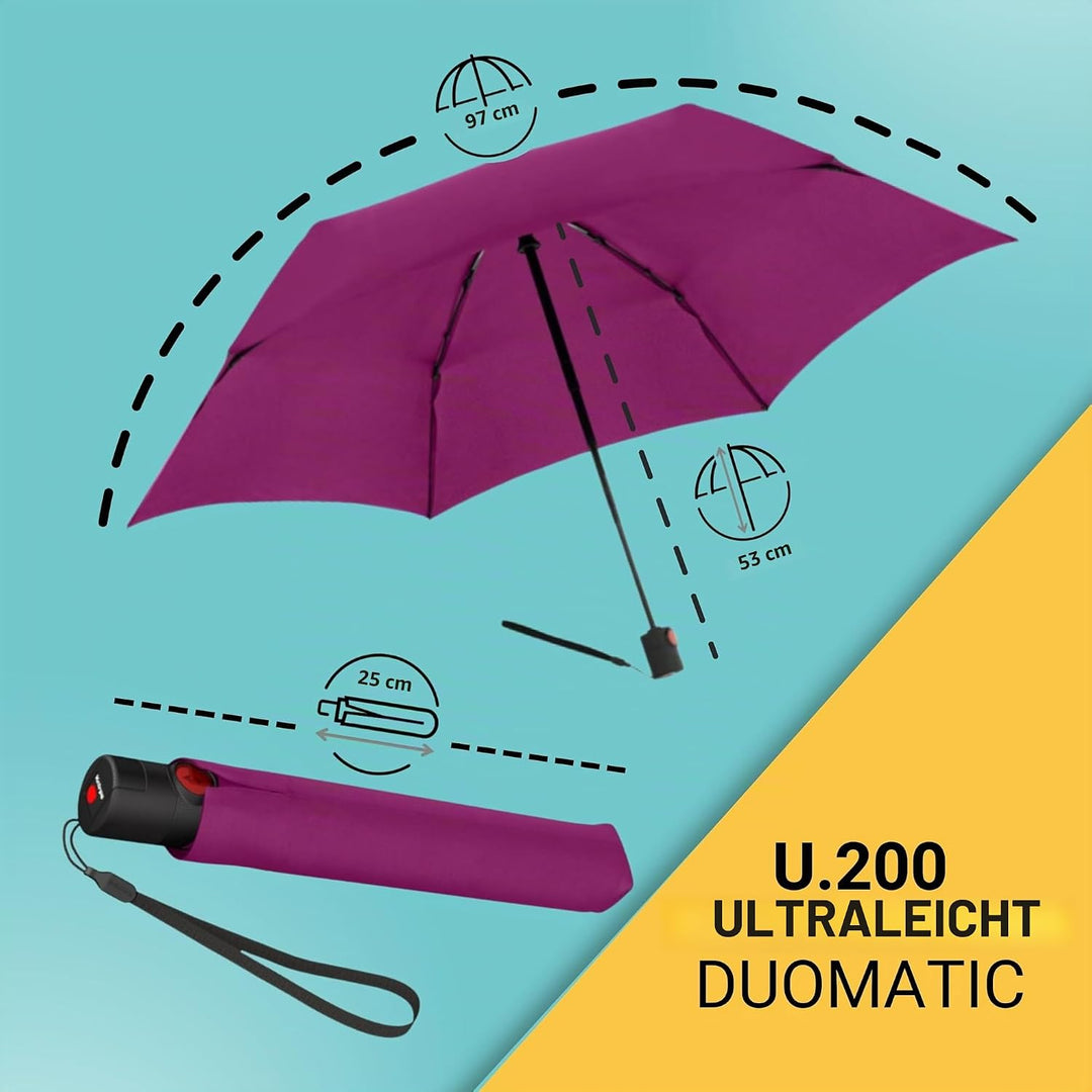 Knirps Taschenschirm U.200 Ultra Light Duomatic Vision Berry, Berry