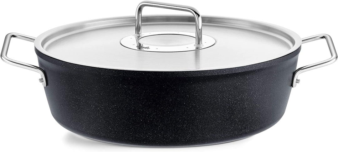 Fissler Adamant / Aluminium-Bräter (Ø 24 cm, 3,1L) Bratentopf-beschichtet mit Metall-Deckel, antihaf